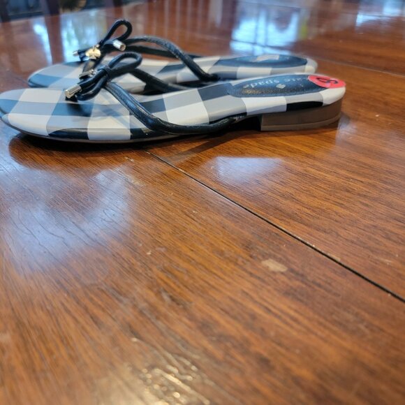 Kate Spade New York FERRY Black Leather Slides  Without Box - Picture 7 of 13